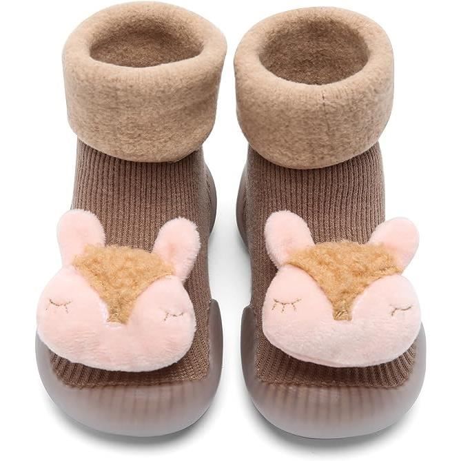 Chaussettes Bébé Antidérapantes Renard - Sécurité et confort