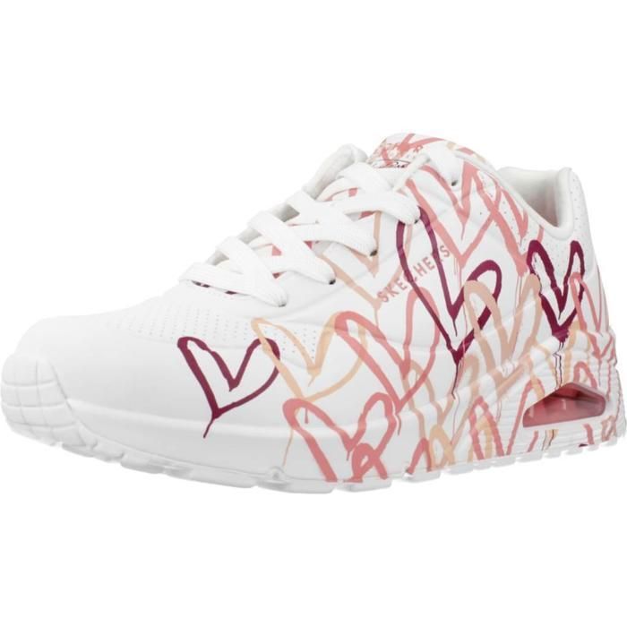 Skechers Chaussure Skechers Modèle Uno-spread The Love - Coleur Blanc