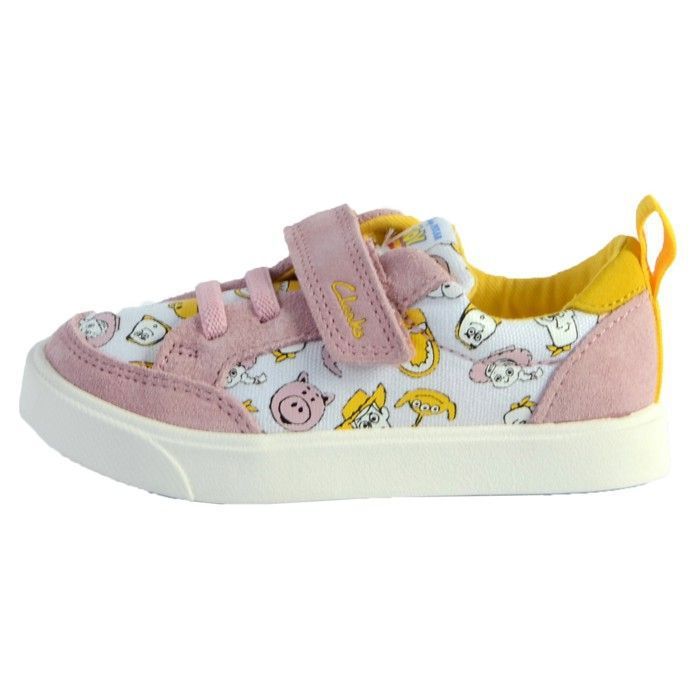 Clarks Basket Cuir Clarks Bebe City Howdy T - Combi Rose