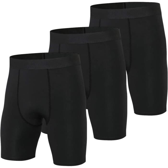 Collant Court de Sport Compression Homme Niksa - 3 Pièces - Noir -  Cdiscount Sport