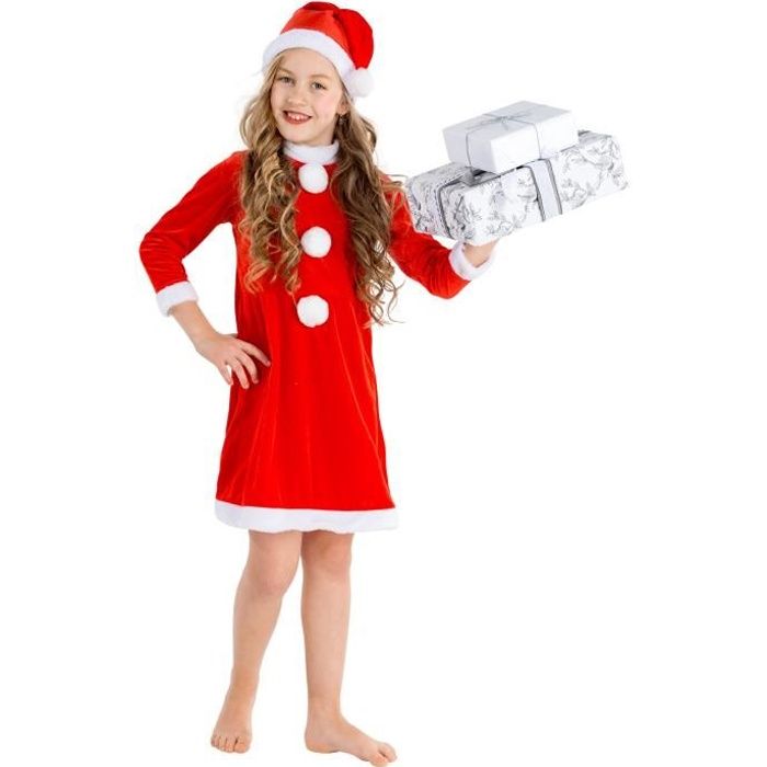 Deguisement Modele Lutin De Noel Pour Fille Rouge Cdiscount Jeux Jouets