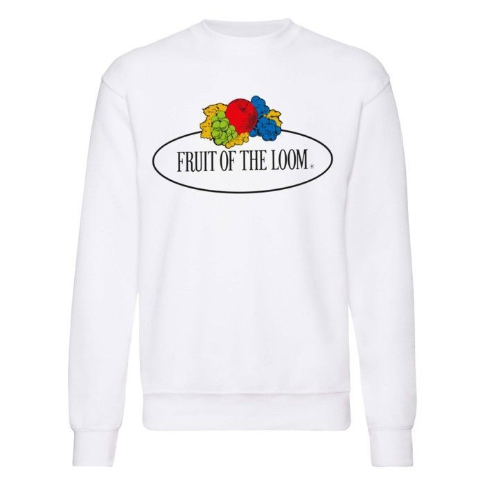Fruit of the loom white sweatshirt top