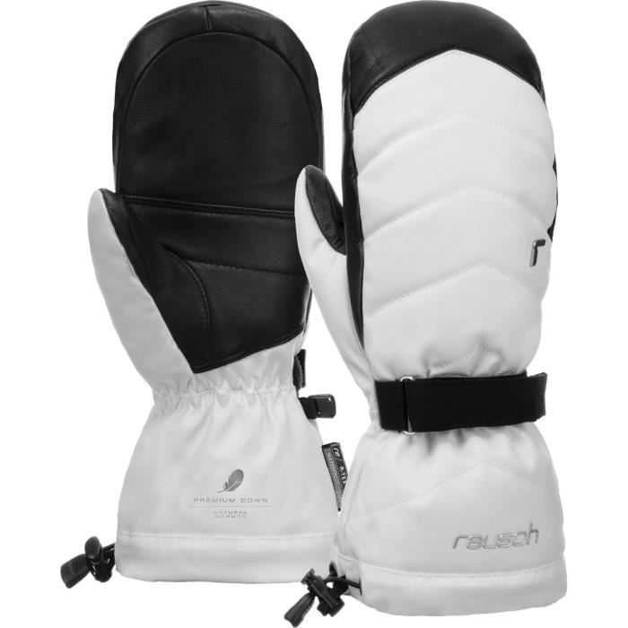 Moufles de ski pour homme Reusch Nadia R-Tex® XT - blanc/noir - Taille 8