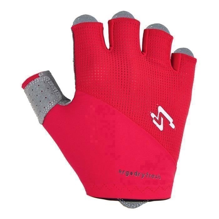 gants de vélo courts spiuk anatomic - rouge - homme - taille s - respirants