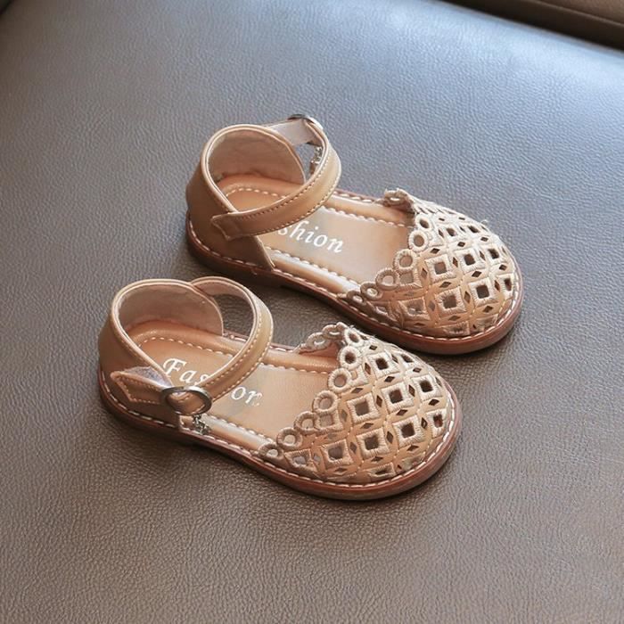 Sandales Ballerines Pour Fille - Chaussures De Princesse à Fermeture Scratch - Idéales Mariage, Soirées, Danse - Confort Et Sécurité