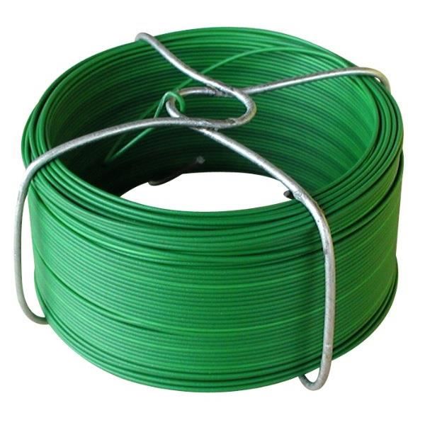 Fil De Fer Plastifié Vert 2,7mm Rouleau 100m Fil Métal Enduit PVC Fil