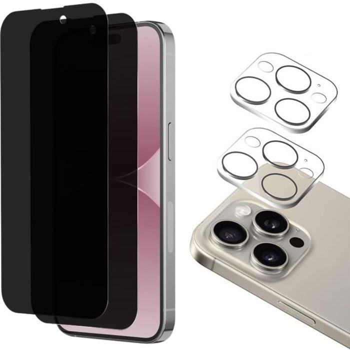 Protection d'écran pour smartphone Phonillico Verre Trempe pour iPhone 11 -  Film Noir Anti Espion Vitre Protection Ecran [®]