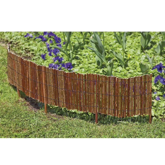 Bordure En Osier Droit Avec Des Piquets Regulie Achat Vente Bordure Bordure Osier Droit Cdiscount