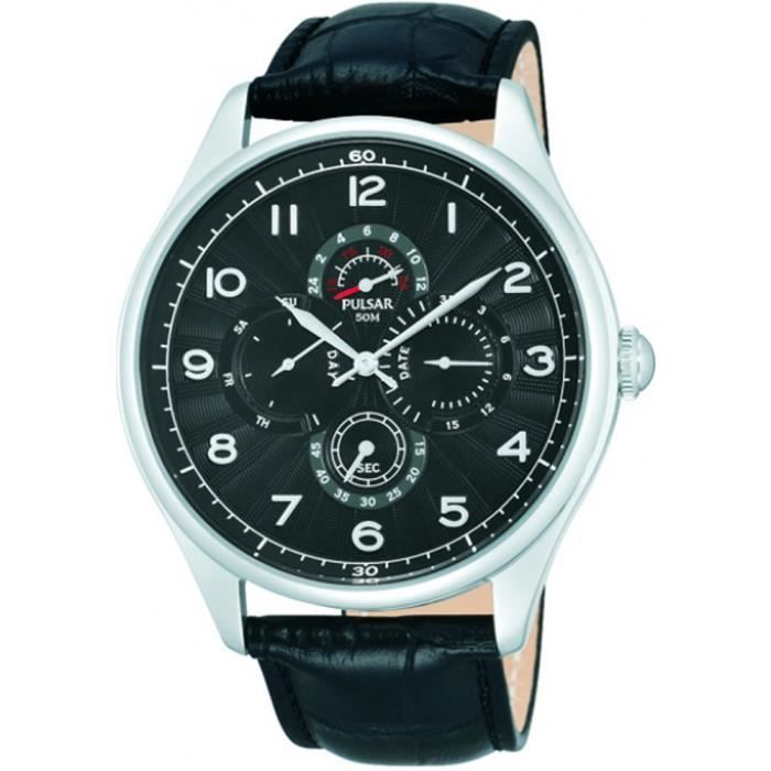 Montre homme - PULSAR - BRISTOL PW9007X1 - Quartz - Analogique - Cuir et Acier inoxydable Montre homme - PULSAR - BRISTOL PW9007X1 - Quartz - Analogique - Cuir et Acier inoxydable