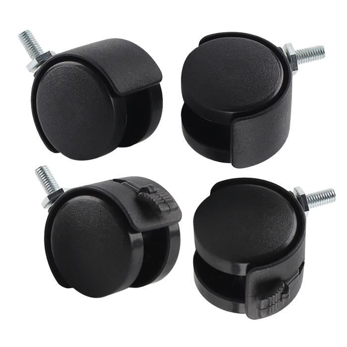 Lot De 4 Roues De Rechange Pour Siège De Rameur à Eau - Nylon Et Acier, Diamètre 45mm