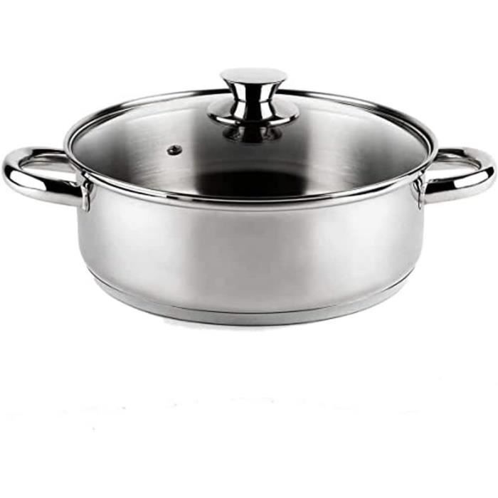 Vier 504-14 Casserole Inox 14cm - Acier Inoxydable 18/10 Avec Fond Induction