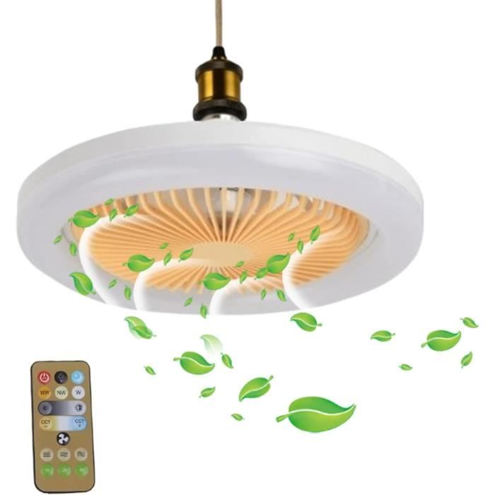 Ventilateur De Plafond Sans Éclairage Potkuri, Argent Patiné, Pâles Réversibles Blanc - Osier