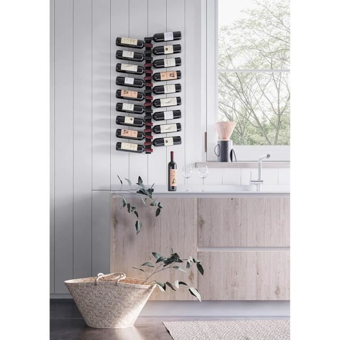 Porte-bouchons De Vin Mural Décoratif Lettre A - En Métal Noir, Idéal Pour Collectionneurs, Cadeau Original - 4