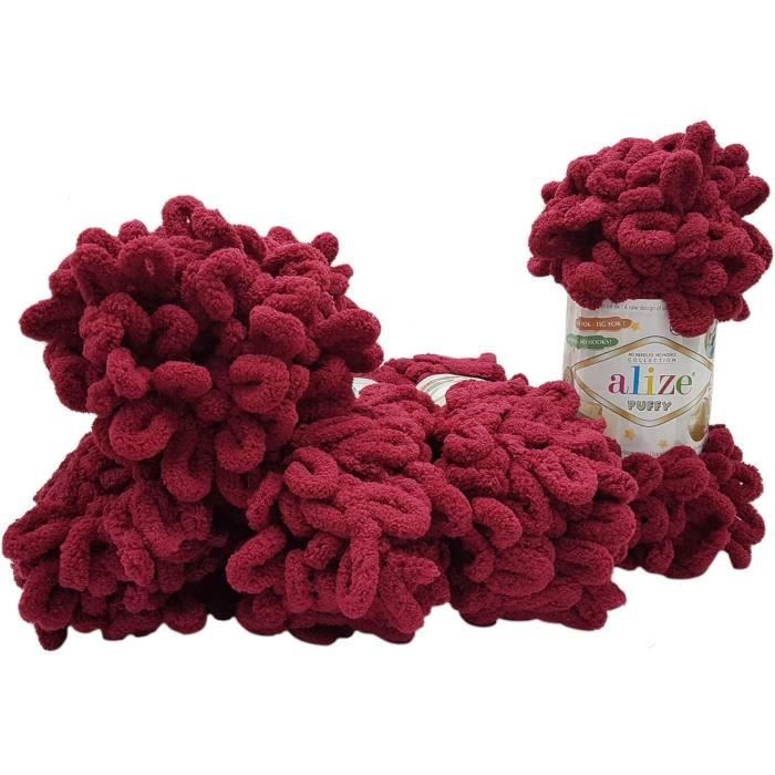 Alize Puffy Color Premium Lana Ciniglia - 5 Gomitoli 100g - Lavorazione A Mano Senza Ferri O Uncinetto - Colore 6046