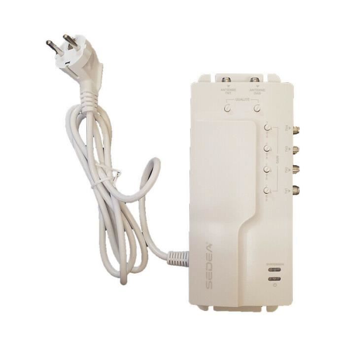 AMPLIFICATEUR DISTRIBUTEUR 2 ENTRÉES TNT ET DAB (FM) 4 SORTIES TV GAIN 26  DB - repeteur de signal, avis et prix pas cher - Cdiscount