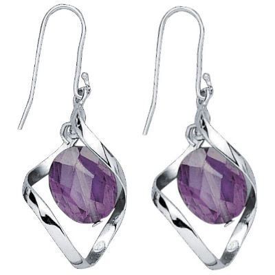 Boucles D'oreilles 'tornade' En Cristaux Torsadés - Plaqué Or - Fermoir Clip - Occasion