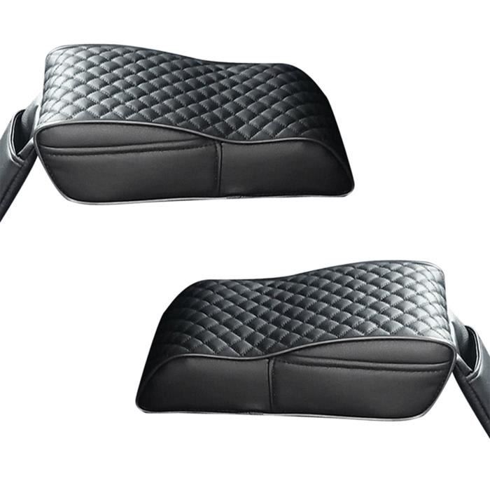 Accoudoir Voiture Universel Noir Confortable 31x20cm - Coussin Mousse Mémoire De Forme Avec Poches Rangement - Compatible Voiture Camion SUV