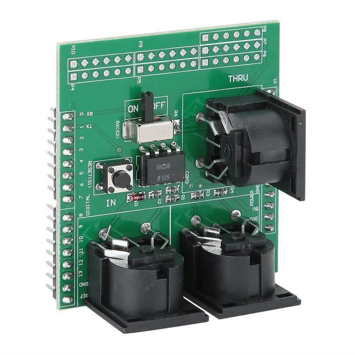 Carte Shield MIDI Pour Arduino – Adaptateur MIDI IN/OUT/THRU Compatible R3