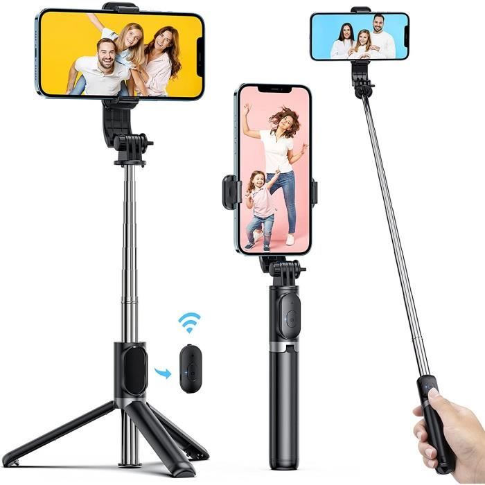 ATUMTEK Perche Selfie Trépied, 40'' Perché à Selfie Bluetooth Baton de  Selfie Monopode Réglable Télécommande sans Fil pour iPhon65 - Cdiscount  Appareil Photo