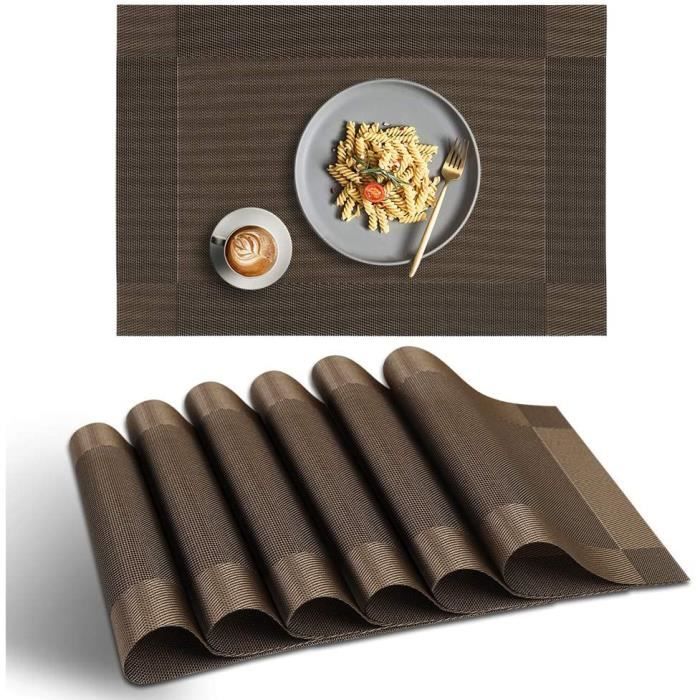 Lot de 6 Sets de table Uma en coton - Toilinux
