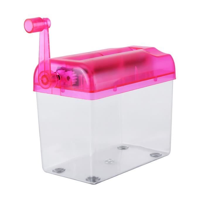 Destructeur De Papier Manuel Mini – Portable, Sans électricité, Coupe 3 Mm, Bac Transparent 1 L - 12