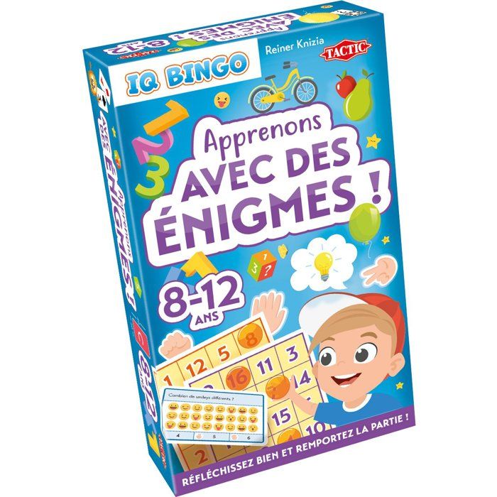 TACTIC  IQ Bingo Apprenons avec des &eacute;nigmes - 2 &agrave; 6 joueurs
