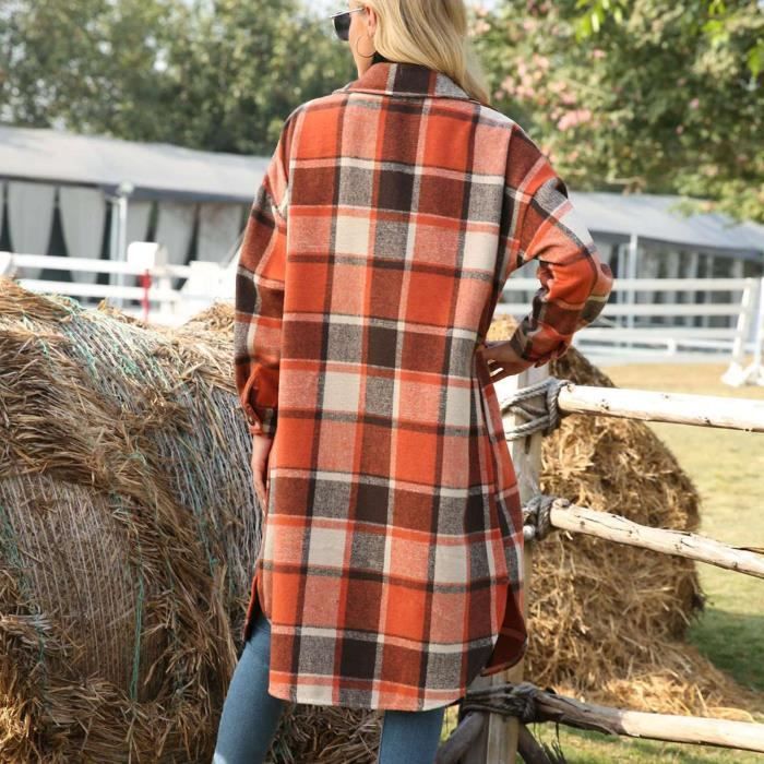 Veste tartan rouge on sale femme