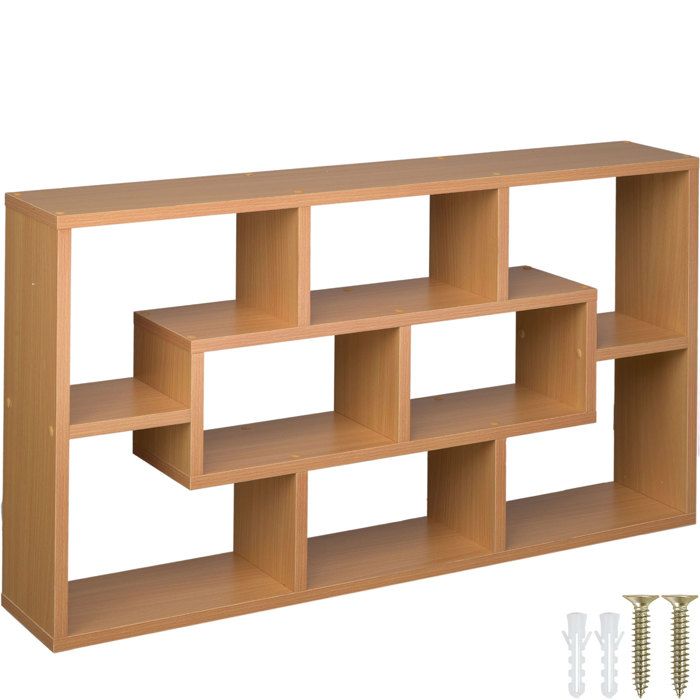 TecTake 3 Etagères murales meuble de bibliothèque de rangement design en bois 