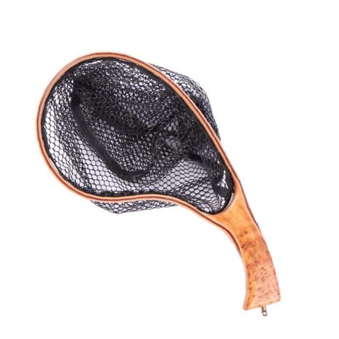 Filet De Pêche Filet De Pêche à La Mouche Épuisette En Caoutchouc Souple Filet De Pêche à La