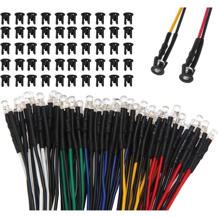 20 Pc 12V 20cm LED PrÉ-CâblÉ 3mm Rouge J9R79744 - Foto 6