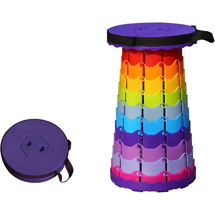 Amosfun Tabouret Pliant Plastique Portable - Petite Chaise Escabeau Pour Salle De Bain, Cuisine Et Enfants
