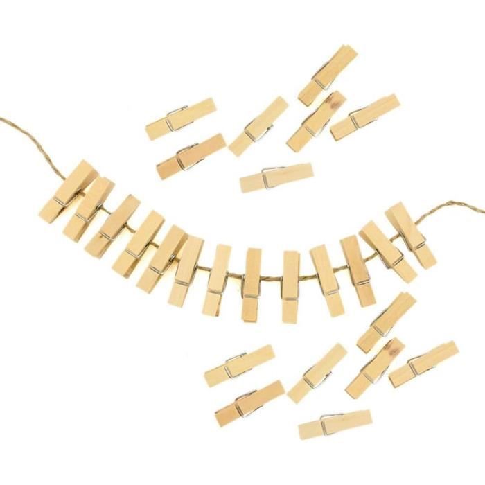 MXTIMWAN Mini Pince a Linge Bois Petites, 200 Pcs Naturel Epingle a