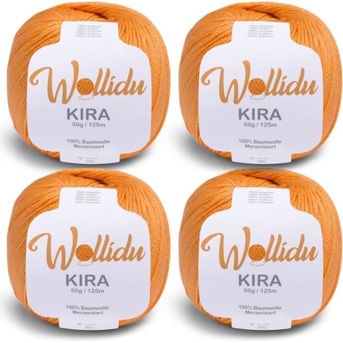 Aeelike Gomitoli Di Lana Acrilica 200g (4x50g) Per Uncinetto E Maglia - Colore Giallo, Morbido E Anti-Pilling, Ideale Per Principianti E Progetti Amigurumi