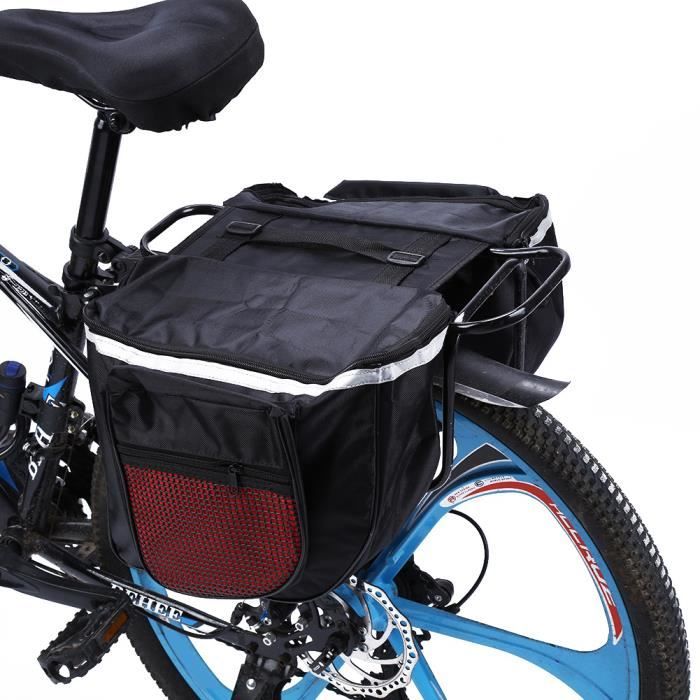 Sacoche Porte-Bagages Vélo Étanche Double – 600D Avec Bandes Réfléchissantes, Universelle Toutes Tailles Roues