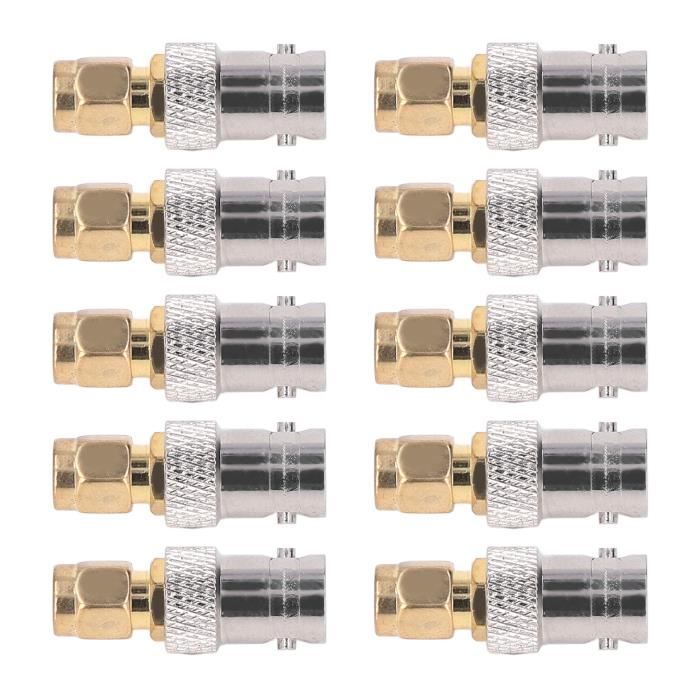 Connecteurs SMA Femelle 50Ohm - Lot De 5 - Montage Panneau - Pour Antenne, PC, Telecom