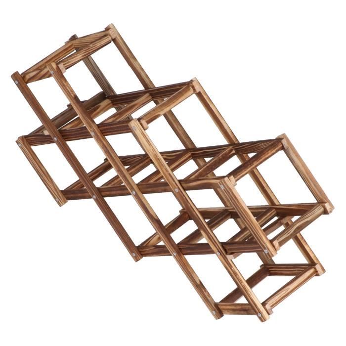 Armoire à Vin Casier à Vin en Bois Pliable Élégant Grande Capacité pour