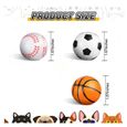 6Pcs Balle de Jouet pour Chien en Latex Petit Jouet à Mâcher pour Balle Rebondissante Solide Interactive Set Balle d'Entraînement-1