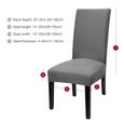 HZDHCLH Housse de chaise 6 pièces extensible pour Salle à Manger décor facile à nettoyer et durable Gris-1