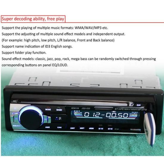 Poste Radio Voiture MP3-FM-SD-USB PUREVOX - Vente en Ligne sur Last