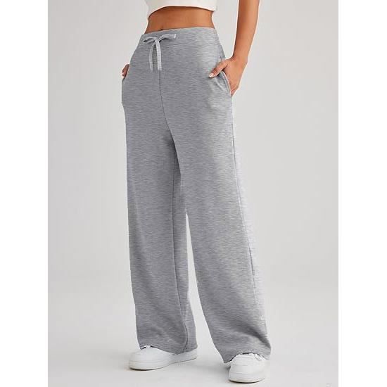 Pantalon Jogging Femme Taille Haute Pantalon Coton Couleur Unie Ample Pantalon Training Fitness Pantalon Survetement Gris clair Gris clair Cdiscount Pret a Porter