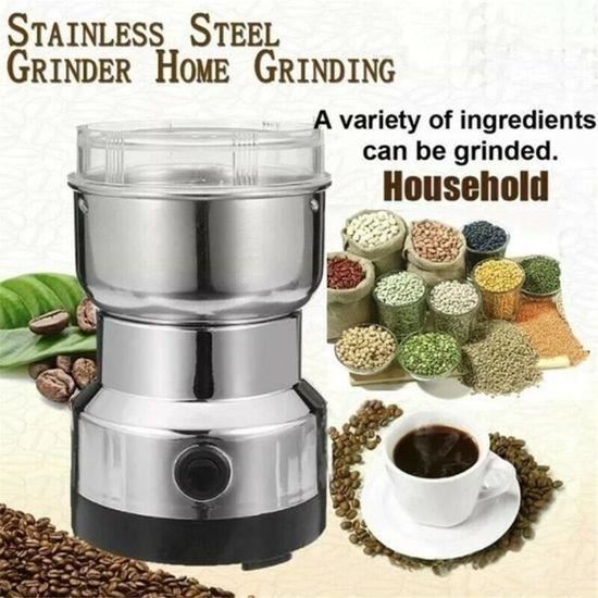 Moulin à Céréales Électrique 150g - 850W - Broyeur Ultra-Rapide Pour Épices, Noix, Herbes