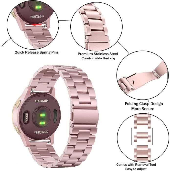 Acheter Bracelet en métal pour montre intelligente Garmin Venu 3 3S 2S +  étui pour Garmin Vivoactive 4 4s, housse pour Garmin Venu 2 Plus