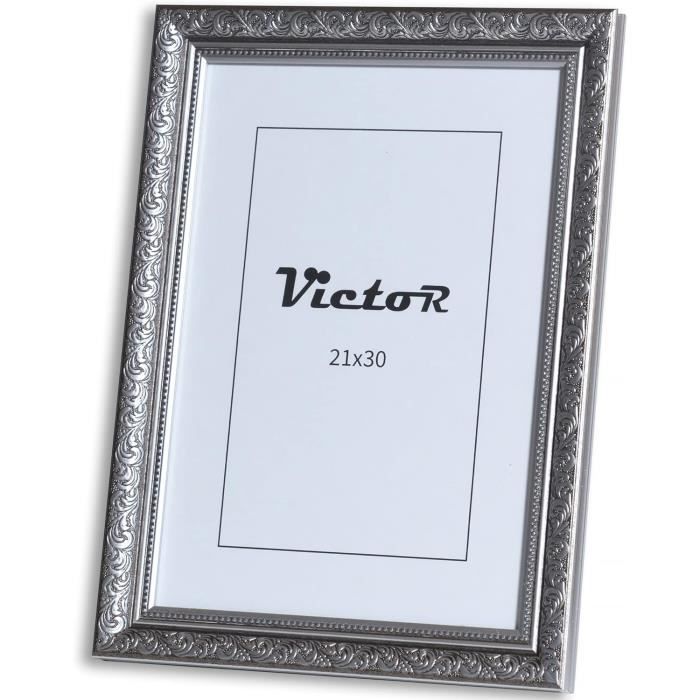 WANDStyle fotolijst bruin met gouden rand 18x24 cm van hout in antieke stijl met staander en ophanger, kozijn Made in Germany - H182