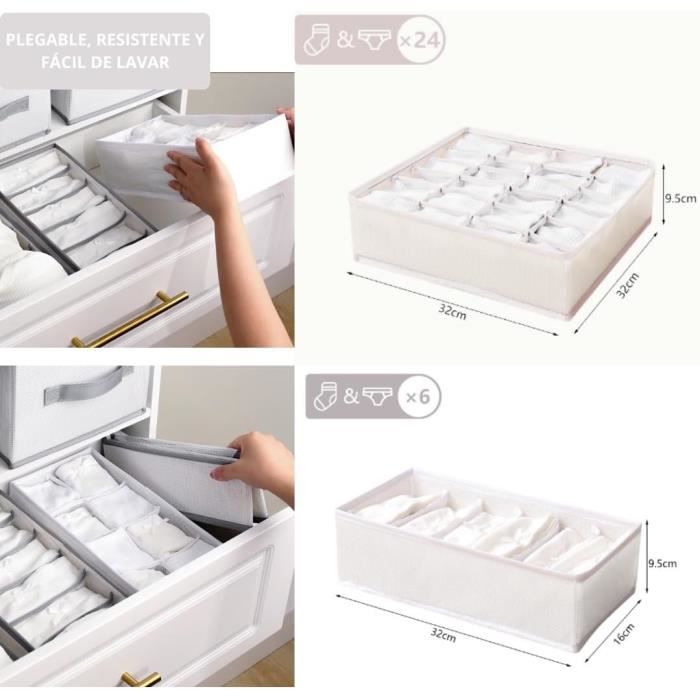 Acheter Tiroir De Rangement 3 Pièces, Boîte De Rangement, Organisateur De Chaussettes Bien Rangées, Cravates De Soutien-gorge, Séparateur De Tirage, Boîte De Sous-vêtements