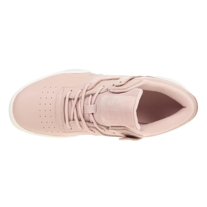 REEBOK Baskets Workout Ripple Beige Femme Beige Cdiscount Chaussures