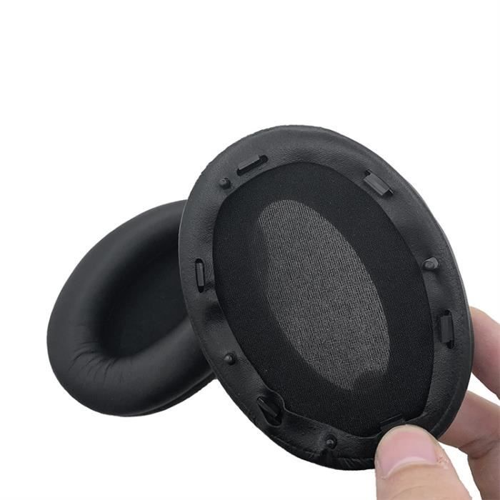 Coussinets d'oreille pour casque Sony MDR-V100 et autres - silicone, noir