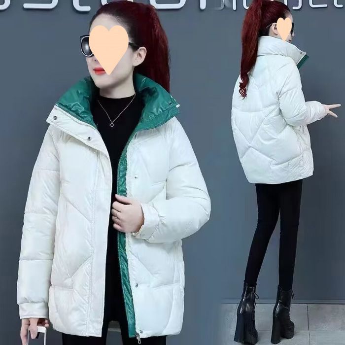 Doudoune Femme Funmoon LJ™ Grande Taille Col Fourrure Vert