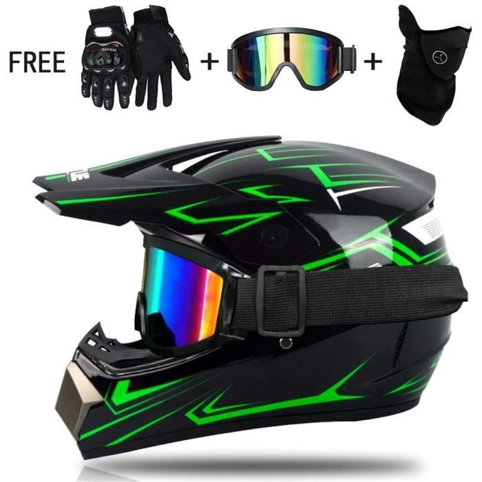 Casque moto cross avec lunette sale