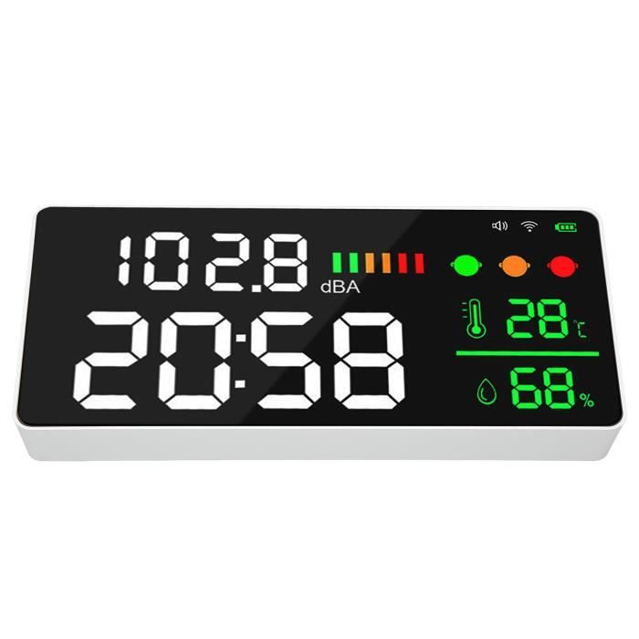 Sonomètre Thermomètre Numérique Avec écran LED 11 Pouces, Mesure 30-130 DB, Neuf