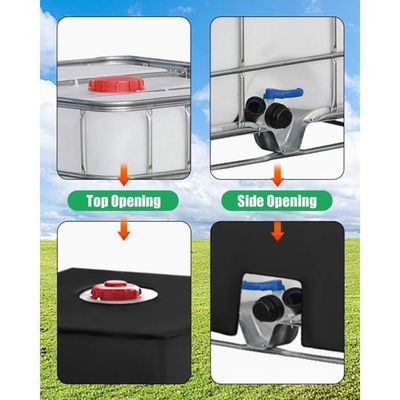 DWcouple Bache pour Cuve 1000L IBC, 420D Réservoir d'eau Couvercle